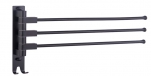 11609-3 Полотенцедержатель 3 рога длинные. Металл Черный Accoona