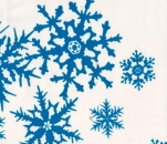 047/2 Клеенка Пермь ткан.основа 1,4м*25м Новый год снежинки синие на белом