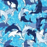 044A Коврик рулонный DEKOMARIN ПВХ 0,65*15м (дельфины на голубом) 