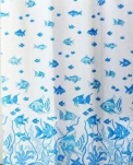 Штора д/ванной Miranda FISH (Рыбки) голубой 180*200см