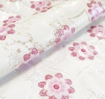 10207D-IL Клеенка Easy Lace 1,32*22м белая с розовым