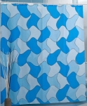 Штора д/ванной Miranda PUZZLE (Пазлы) голубой 180*200см 