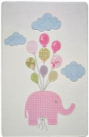 Коврик CONFETTI KIDS SWEET ELEPHANT (14мм) 100x150см (розовый) Слоник
