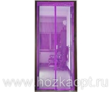 Сетка москитная на дверь на магнитах (210см*120см) фиолетовый