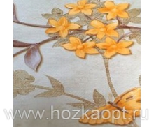 1373/2 Клеенка FLORISTA COLLECTION 1,4*20м, на нетканой основе ( жел.цветы на беж.) 