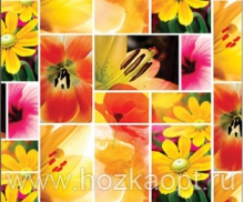 BB30 Клеенка PONTELAMBRO ПВХ на н/осн.1,40*20м (Марокко) Жёлтые цветы