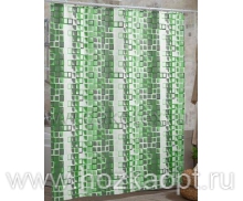 Штора д/ванной Miranda KARE (Каре) зелёный 180*200см 