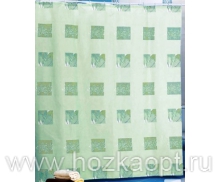 Штора д/ванной Miranda LEAF (Листья) зеленый 180*200см 