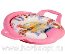 04-5023 Сиденье д/унитаза AQUA-Prime BABY-comfort (с ручками) 1/12 розовый