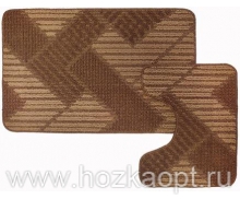 202254 Н-р ковриков BOMBINI CROOSLOOP 2пр. 60*100/50*60см Brown