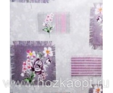 1196/1 Клеенка FLORISTA COLLECTION 1,4*20м , на нетканой основе (букетики на серо-сирен.)