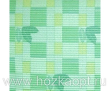 070 Коврик рулонный ПВХ 0,65*15м (квадратики зеленые с листочками)