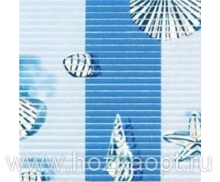 057 Коврик рулонный ПВХ 0,8*15м (звезды морские голубые)