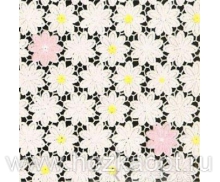 062B Клеенка Лейс Easy Lace 1,32*22м белая с роз.цветами