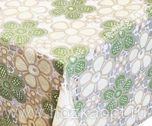 10111A-IL Клеенка Easy Lace 1,32*22м белая с зеленым
