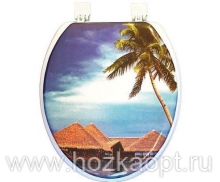 В-4 Сиденье мягкое для унитаза SweetSun Comfort Fotoprint (Пирамиды)