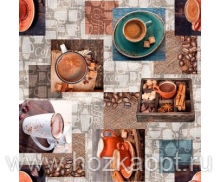 BH80 Клеенка PONTELAMBRO ПВХ на н/осн.1,40*20м (Марокко) Кофе